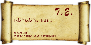 Tőkés Edit névjegykártya