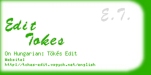 edit tokes business card